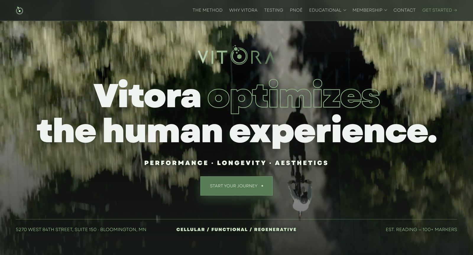 Vitora homepage: Vitora optimizes the human experience