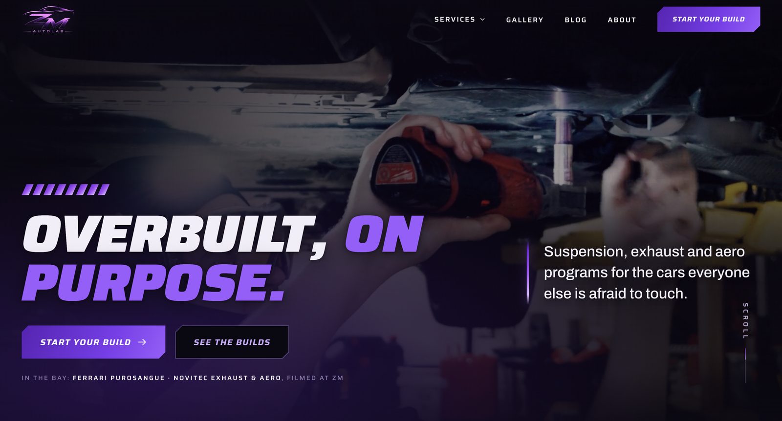 ZM AutoLab homepage: Overbuilt, on purpose
